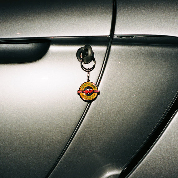 Key Fob Black Leather