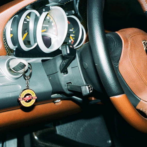 Key Fob Black Leather